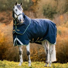 Rambo Duo Force 2.0 100g Turnout Rug with 2 Eco Liners Bundle - Navy