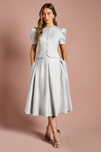 Coast silver midi skirt - coast,