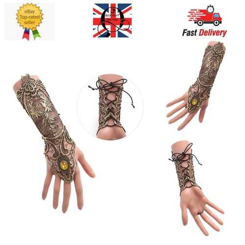Lace cuff gloves gothic - cuff,