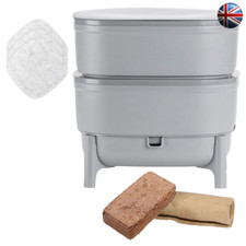 WORMcube Grey Design & Compact I 2 trays Wormery I Complete kit I Worm Drowning
