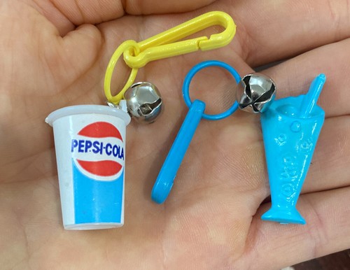 Vtg plastic clip charms - plastic,