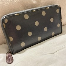 Cath Kidston Pretty Grey Polka Dot Wallet Purse new 