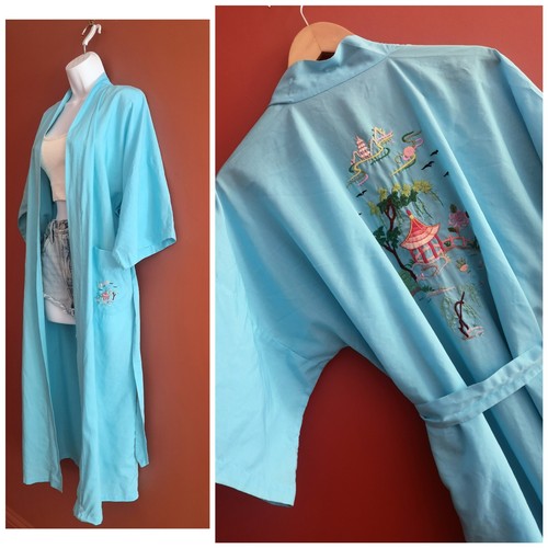 Vintage 70s blue oriental - vintage,