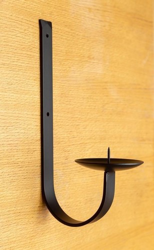 Black metal wall mounted - wall,