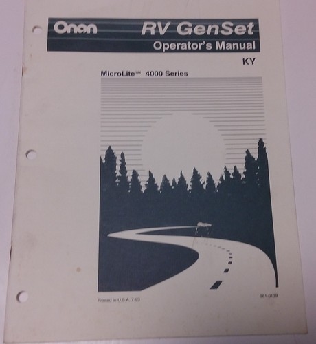 Onan genset microlite - onan, rv