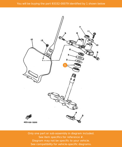Yamaha bearing 93332 - yamaha, bearing,