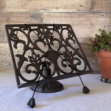 Cook Book Stand Rustic Cast