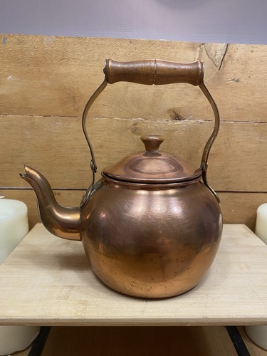 Vintage copper tea kettle - , made