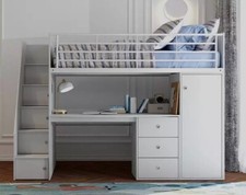 DAKOTA WORKSTATION BED Grey