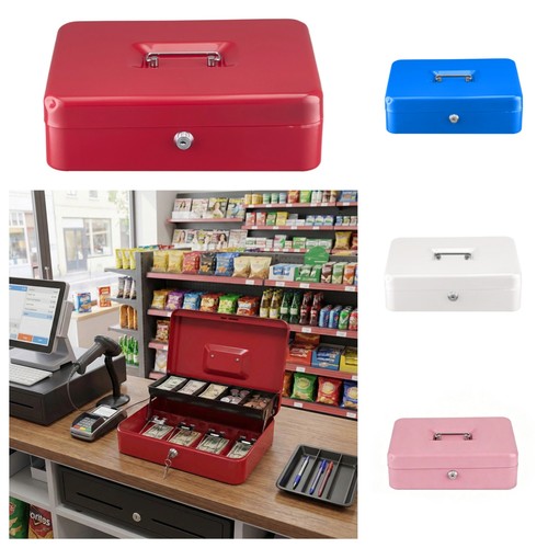 Metal cash box - key, lock