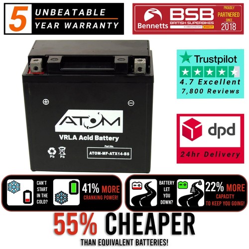 Ytx14 atom agm motorcycle - ytx14-bs,