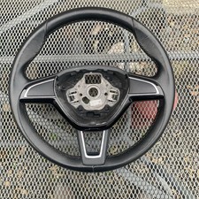 GENUINE SKODA OCTAVIA 2015-20  STEERING WHEEL  5E0419091AD BLACK GOOD CONDITION 