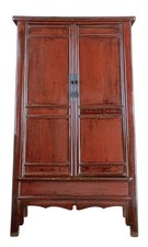 MONUMENTAL 19TH CENTURY CHINESE RED LACQUER CUPBOARD