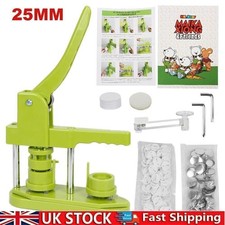 25mm Button Maker Machine + 100 Buttons Circle Cutter Bags Badge Maker UK Stock