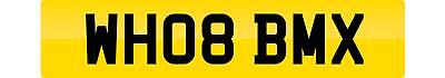 Private number plate wh08 bmx - plate,
