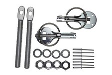 SILVER bonnet hood catches