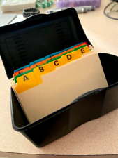 Black Plastic Recipe File Box