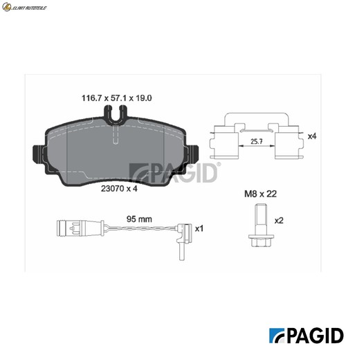 Brake pad set disc - pad,