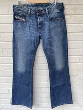 DIESEL Jeans Zathan Mens Blue Regular Bootcut Wash 0073P Denim W32 L32