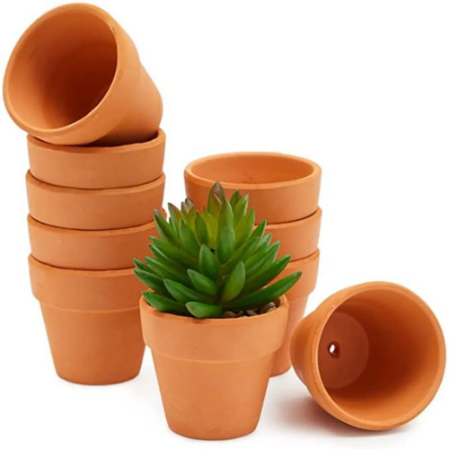 Terracotta clay pots - 1.8'',