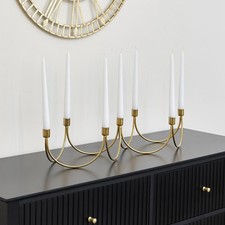 Gold wave multi candle holder