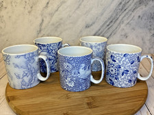 Vintage Spode Blue Room Collection Coffee Mugs-5 Different Patterns-England