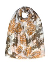 Big Leaf with Floral Print Scarf Lightweight Super Soft Premium Pashmina Hijab 