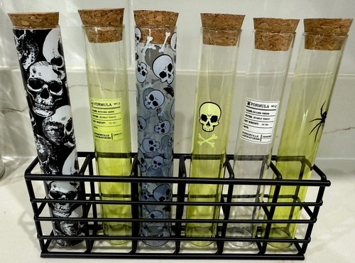 Halloween skull test tube - test,