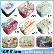 Metal Tin Box With Lid Cartoon