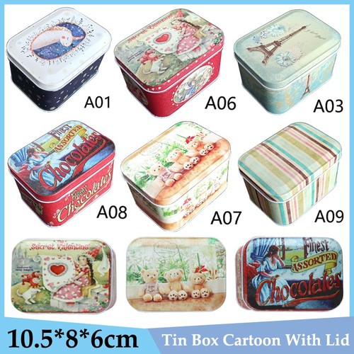 Metal tin box with - metal, cartoon