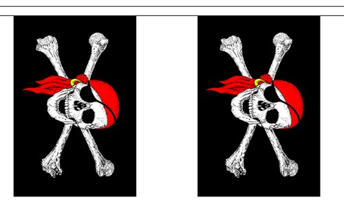 Pirate with bandana bunting - with,
