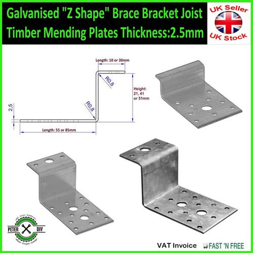 Galvanised shape brace - "z,