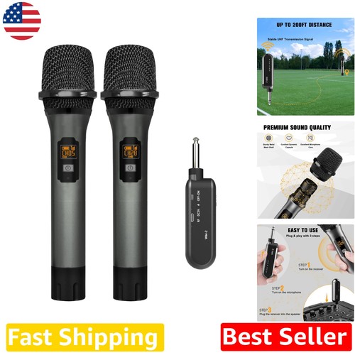 Uhf dual wireless microphone - uhf,