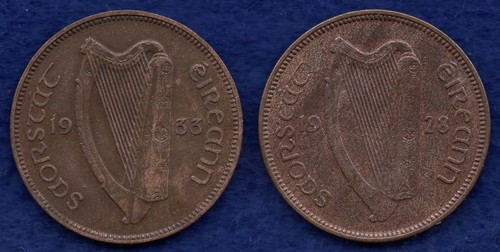 Ireland 1928 1933 halfpenny - 1933,