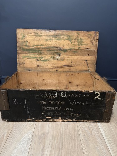 Military wooden trunk chest - trunk,