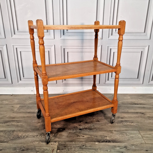 Vintage oak tea trolley - vintage,