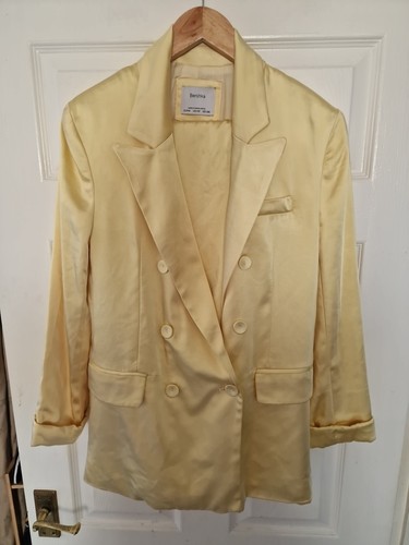 Ladies yellow satin suit - ladies,