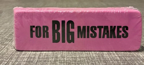 For big mistakes - ‘for,