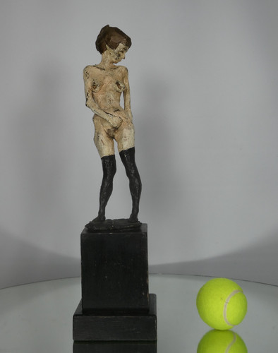 Mic abstract painted bronze - mic,