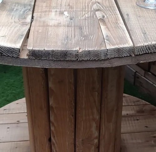 Reclaimed large wooden cable - wooden,