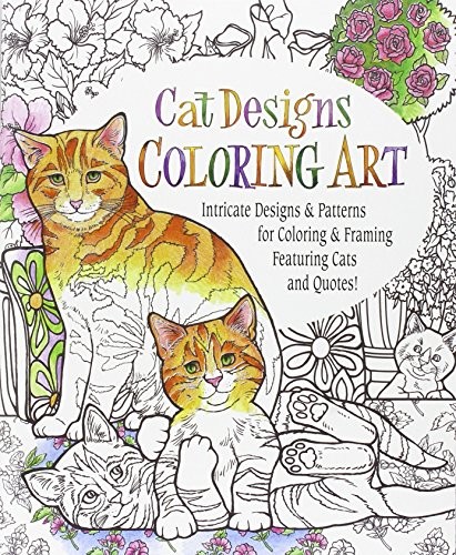 Cat designs coloring art - cat,