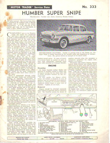 Humber super snipe - humber,