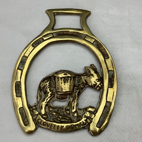 Antique horse brass clovelly - antique,
