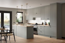 New, NOT ex-display - Pebble Grey Grooved Kitchen Units - DIY Complete Kitchen