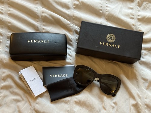 Versace black gold sunglasses - black/gold,
