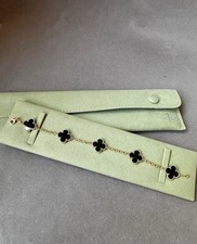 Van Cleef & Arpels Alhambra Vintage Bracelet 18K Yellow Gold, Black