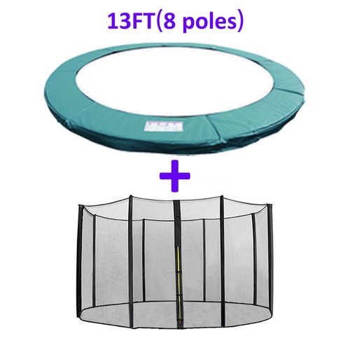 13ft green trampoline - 13ft, spring