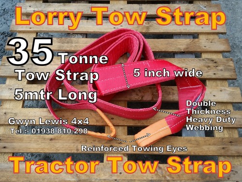 Tonne tow strap - strap, 5mtr