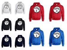 Thing One 1 And Thing Two 2 Couples Matching Hoodie Costume Cat Twins Top (Hood)