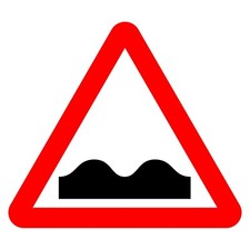 Uneven Road Sign or Sticker |